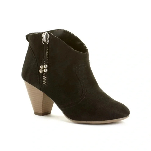 Madden girl Payge bootie boots 6.5 shoes black suede block heel - Picture 1 of 8